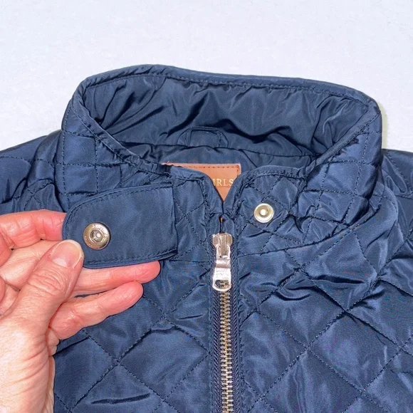Zara for girls Kids Navy Quilted zip classic Jacket size 13/14 164cm - Picture 4 of 9